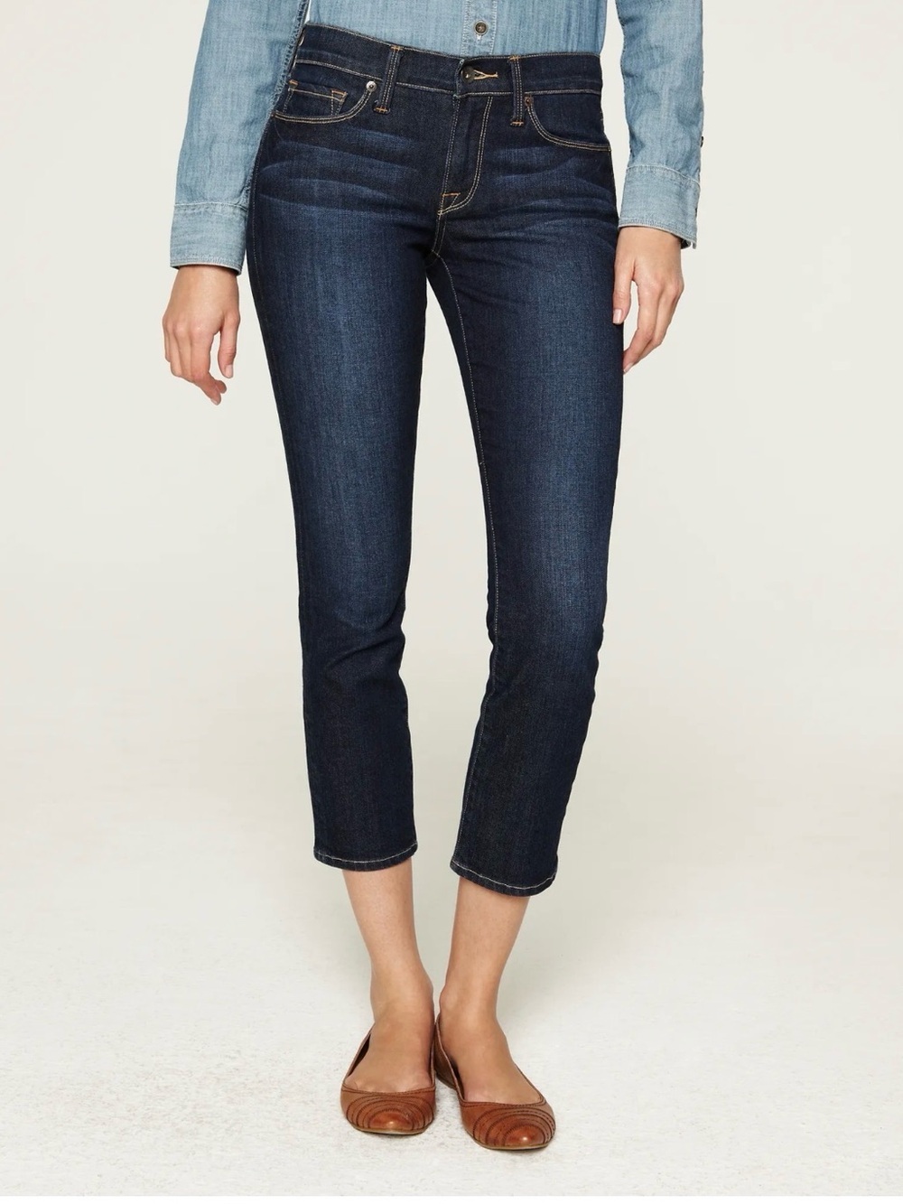 Lucky Brand Sofia Capri jeans in a dark wash 14/32